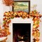 5.7 Ft/Piece Lighted Sunflower Autumn Leaves Garland with Berry Pumpkin Decoration, Fall Flower Garland for Wedding Outdoor Mantle Thanksgiving Decor (1Pcs)